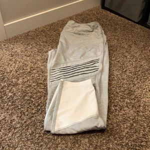 Gray with a little white leggings